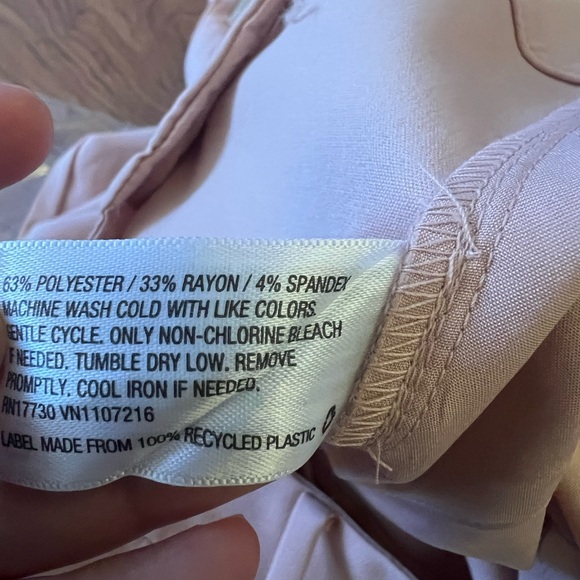 NWT A New Day Women's Pants Size 14 High-Rise Relaxed Fit Tapered Ankle Tan Pink - Picture 10 of 10